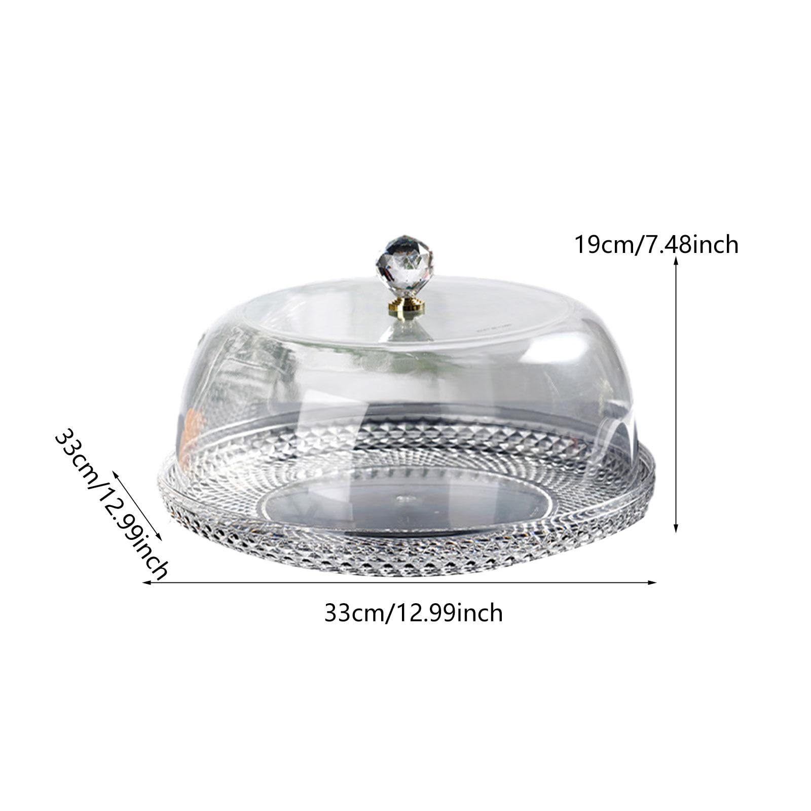 Amazon｜アクリル製ケーキスタンド ドーム型蓋付き ケーキパン 透明